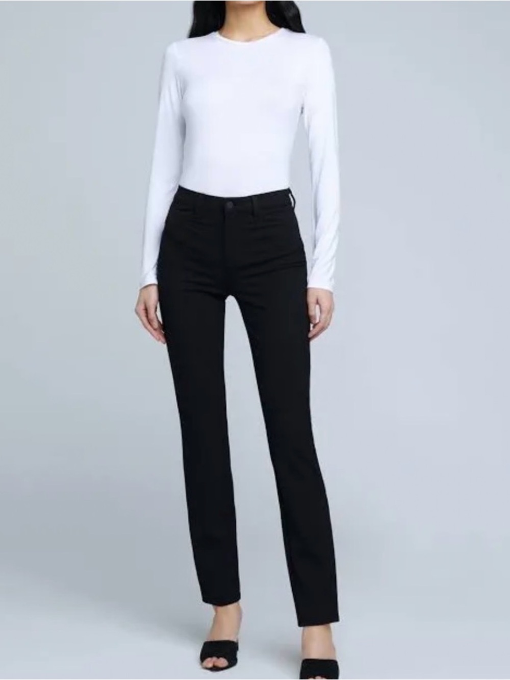 L'AGENCE Black Straight-Leg pants